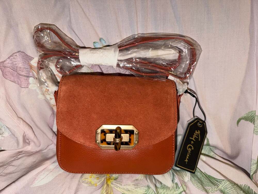 Foley + Corinna Whitney Rust Suede Crossbody Bag